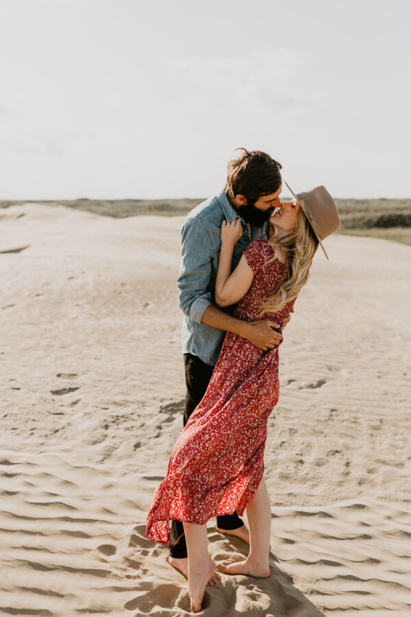 Sand dunes-couples-sunset-session