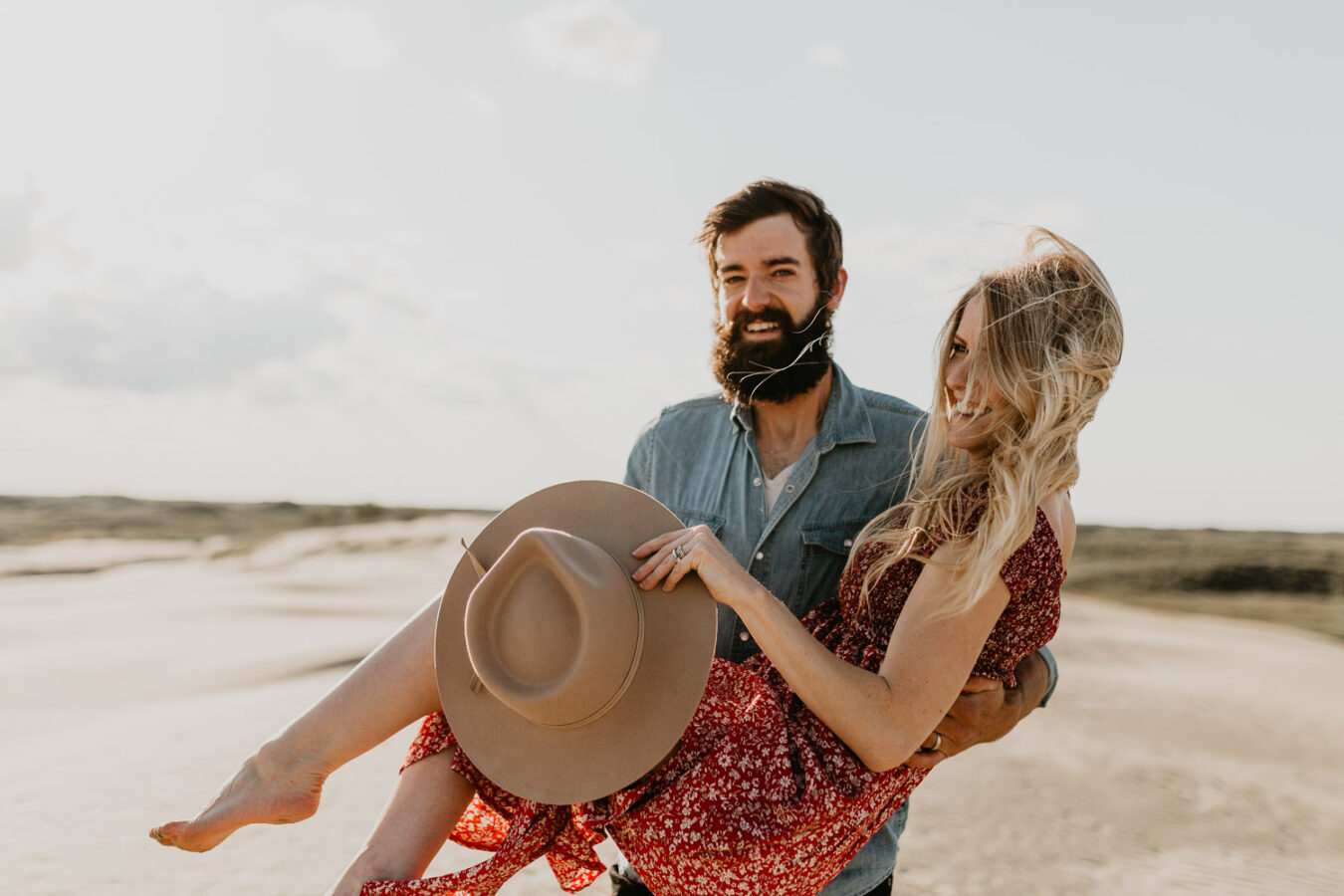 Sand dunes-couples-sunset-session