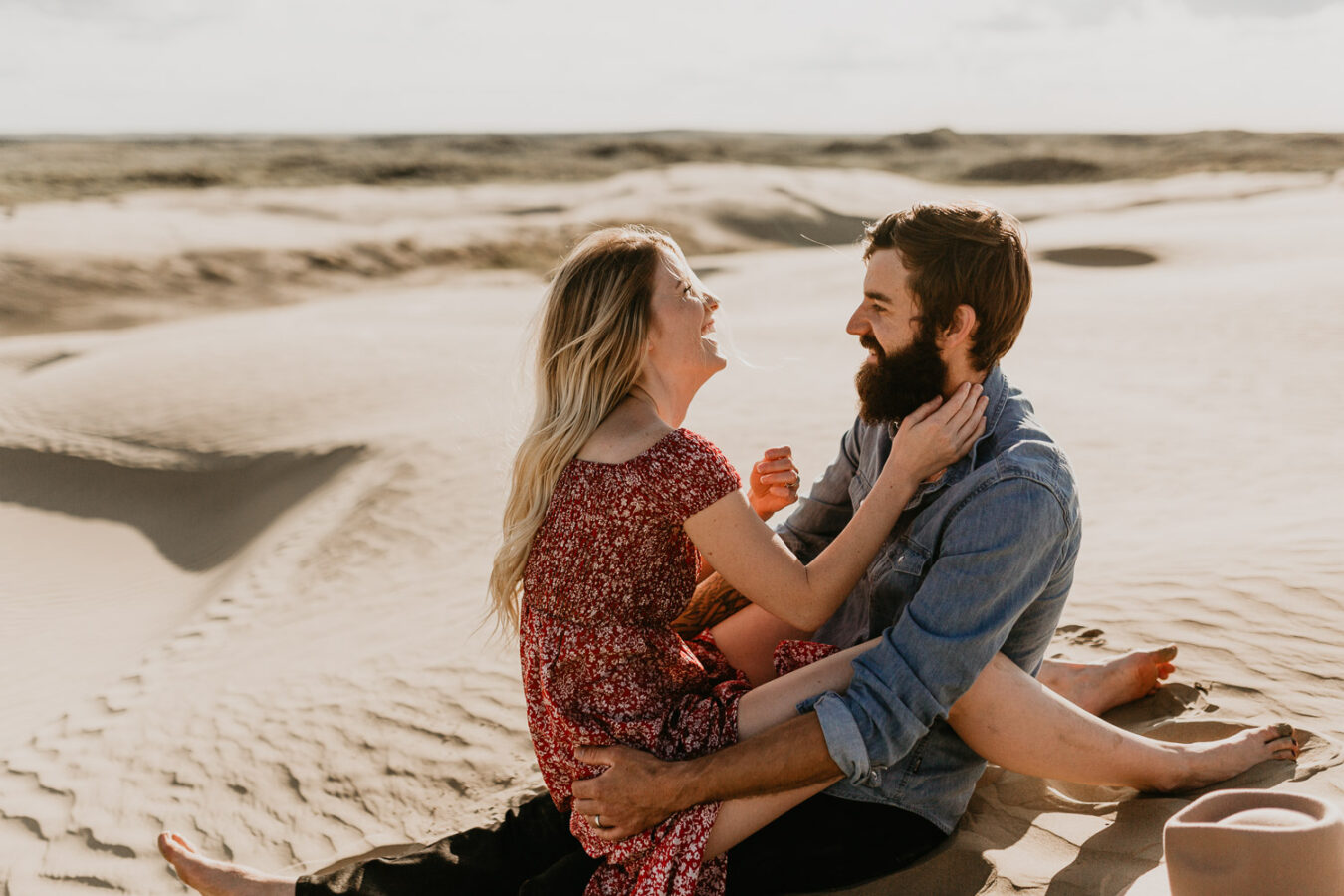 Sand dunes-couples-sunset-session
