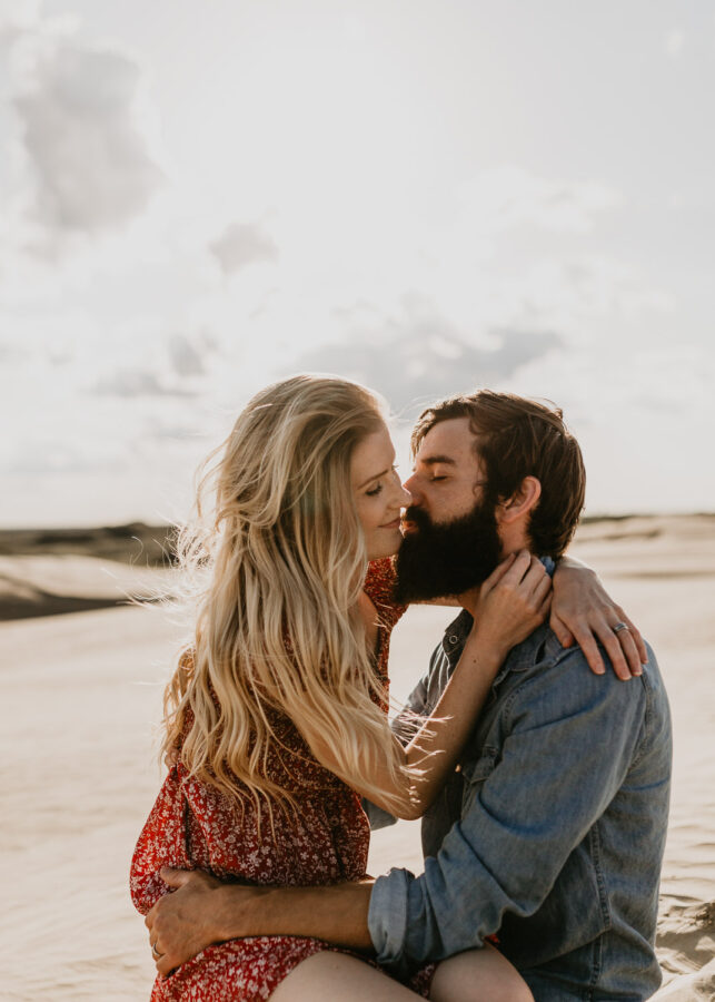 Sand dunes-couples-sunset-session