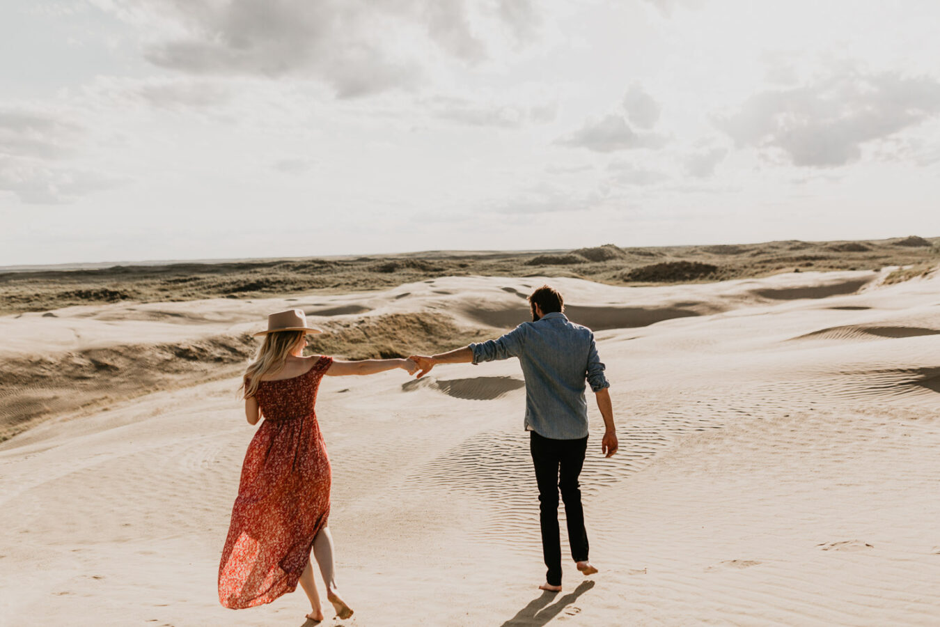 Sand dunes-couples-sunset-session