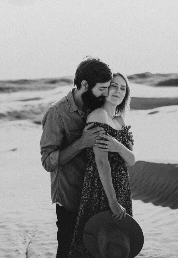 Sand dunes-couples-sunset-session