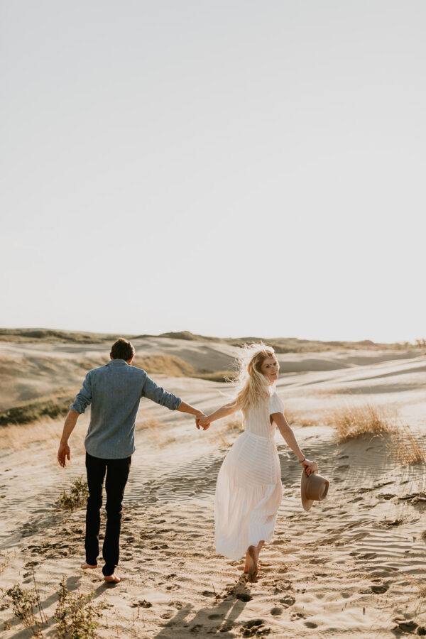 Sand dunes-couples-sunset-session
