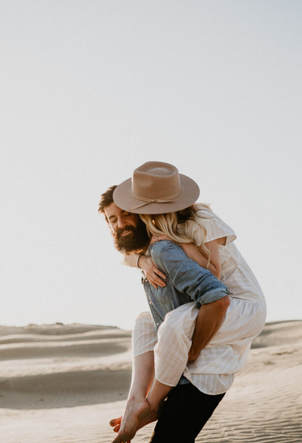 Sand dunes-couples-sunset-session