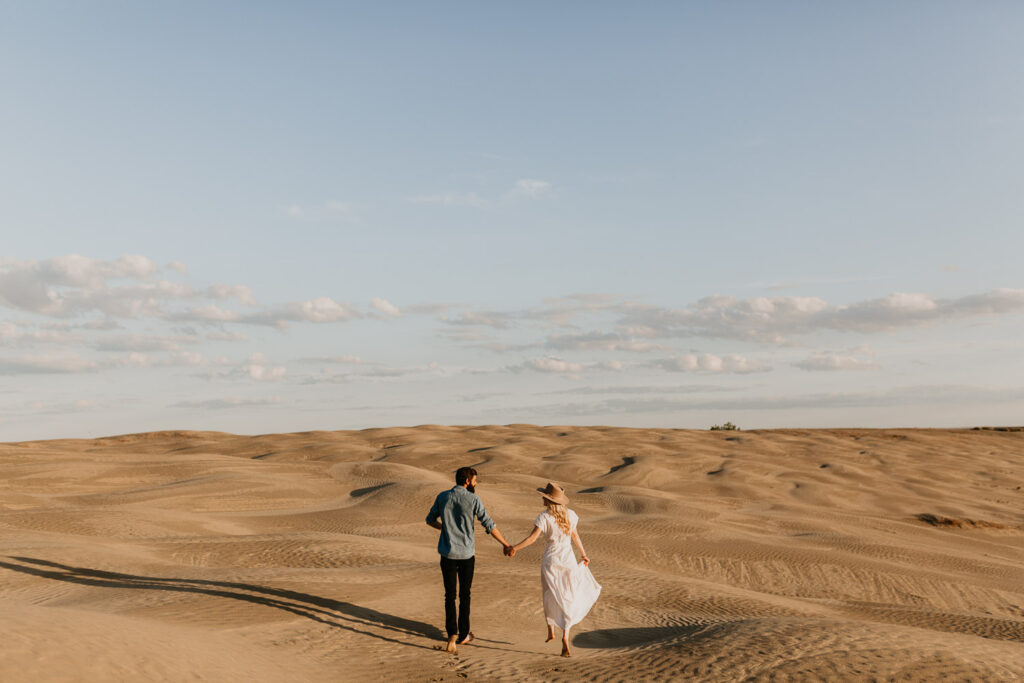 Sand dunes-couples-sunset-session