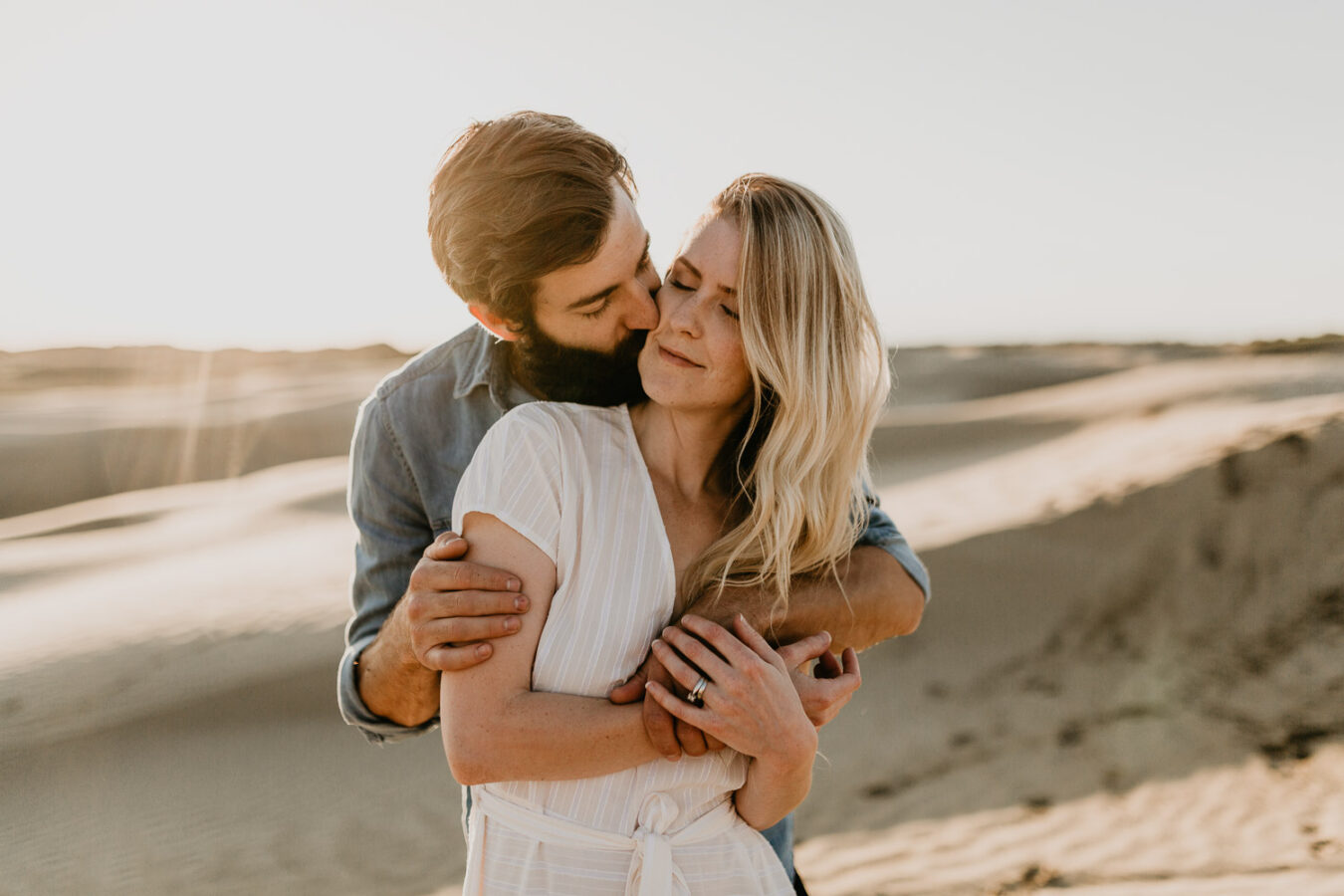 Sand dunes-couples-sunset-session