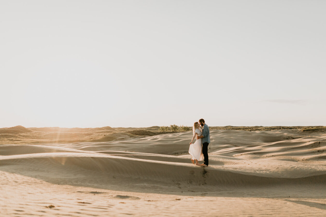 Sand dunes-couples-sunset-session
