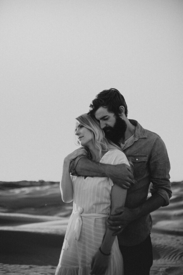 Sand dunes-couples-sunset-session