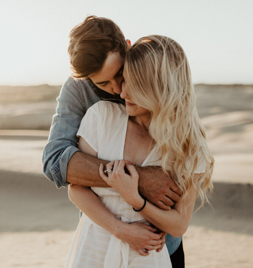 Sand dunes-couples-sunset-session
