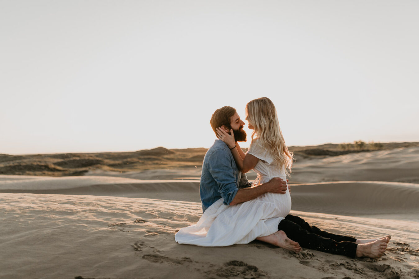 Sand dunes-couples-sunset-session