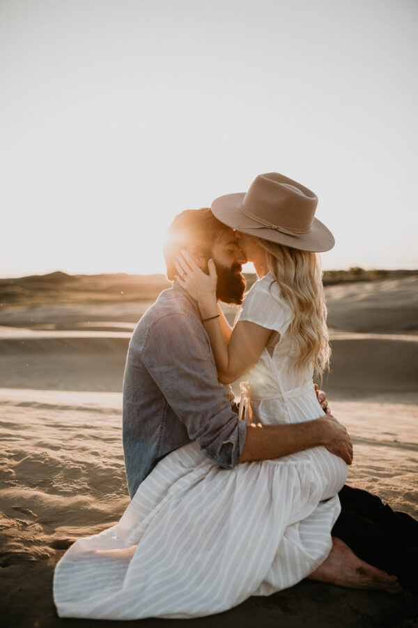 Sand dunes-couples-sunset-session