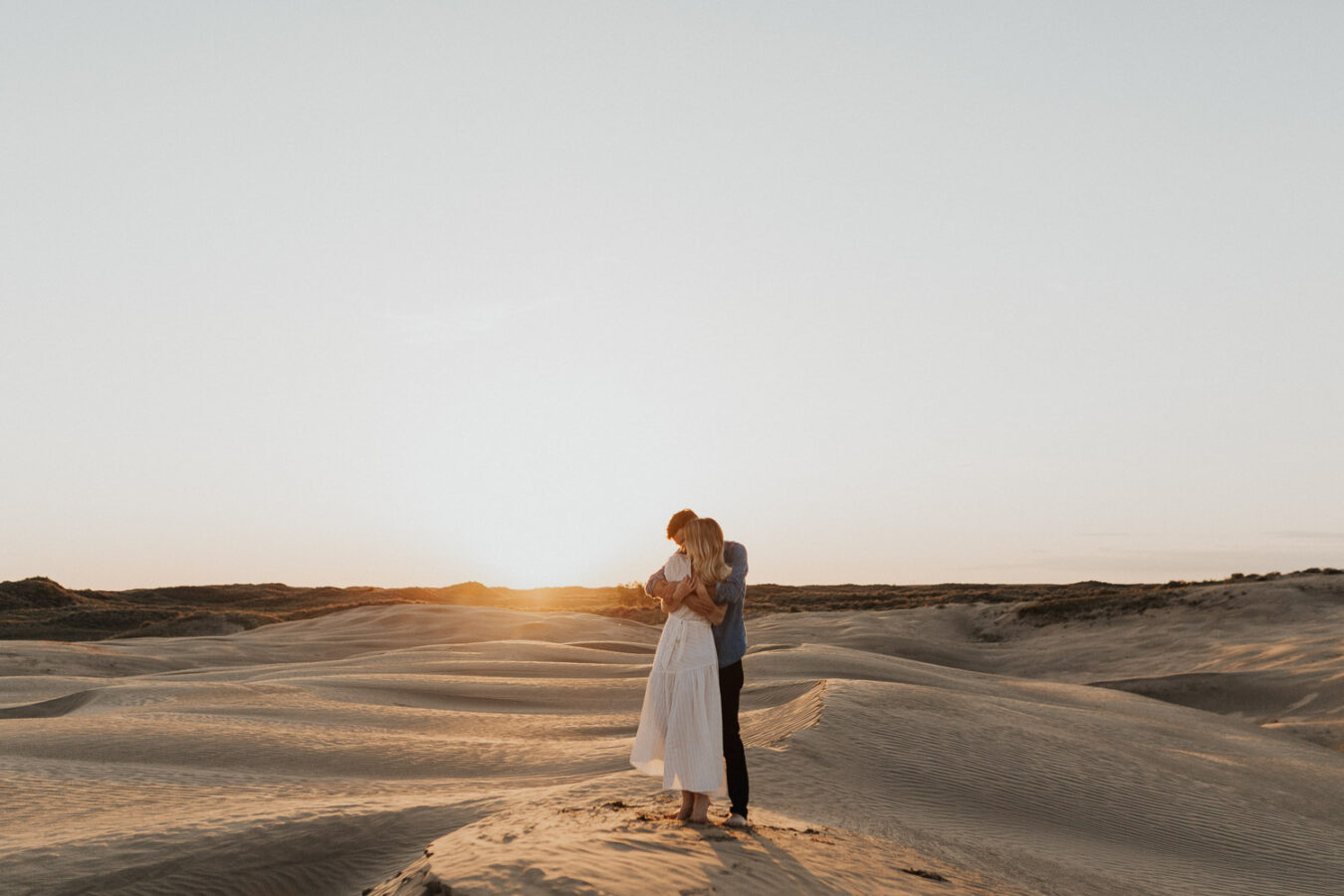 Sand dunes-couples-sunset-session