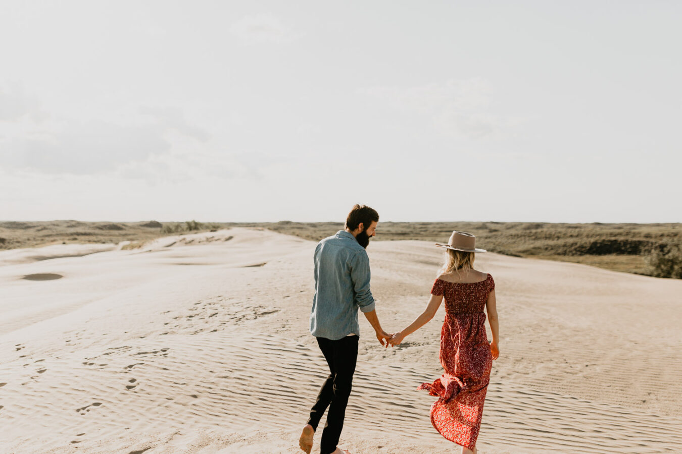 Sand dunes-couples-sunset-session